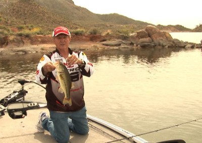 Gary Senft Bass Fishing in arizona at Bartlett Lake